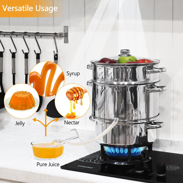 Juice steamer outlet extractor